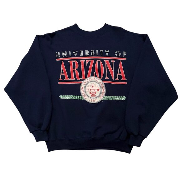 Vintage 80s 90s University of Arizona Sweatshirt Mens Size XL Crewneck Blue - Picture 1 of 4